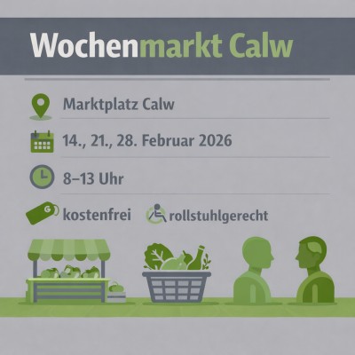 Calwer Wochenmarkt lädt samstags auf den Marktplatz ein